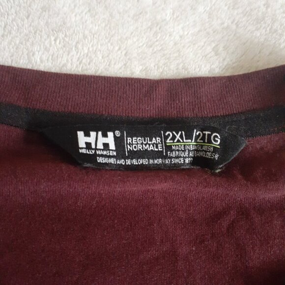 Helly Hansen Men's Size 2XL Burgundy Forest Graphic Crew Neck T-Shirt - Picture 3 of 10